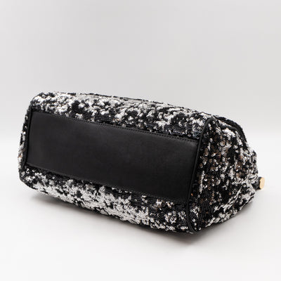 Sicily Large Black Sequins Leather