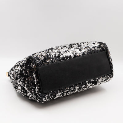 Sicily Large Black Sequins Leather