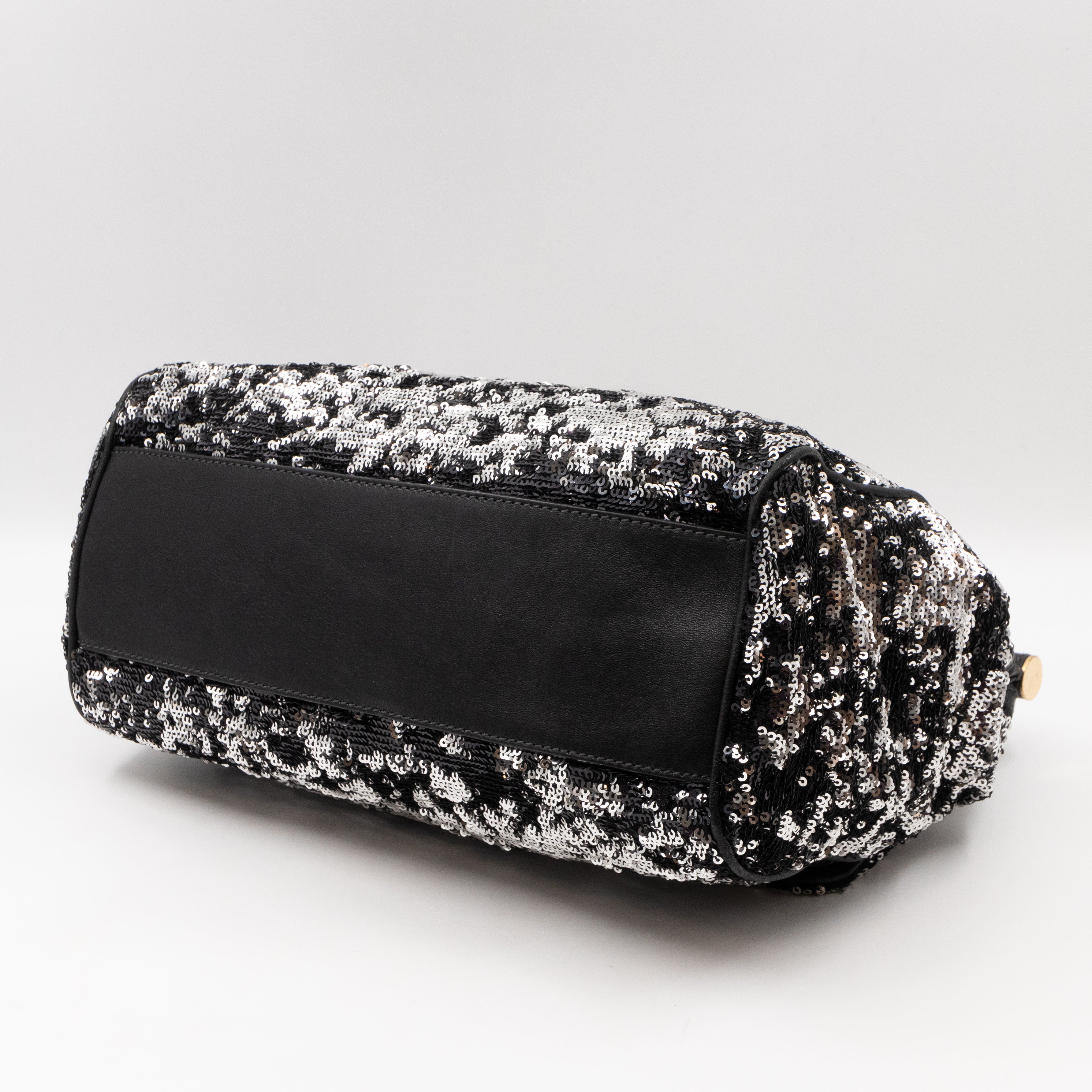 Sicily Large Black Sequins Leather
