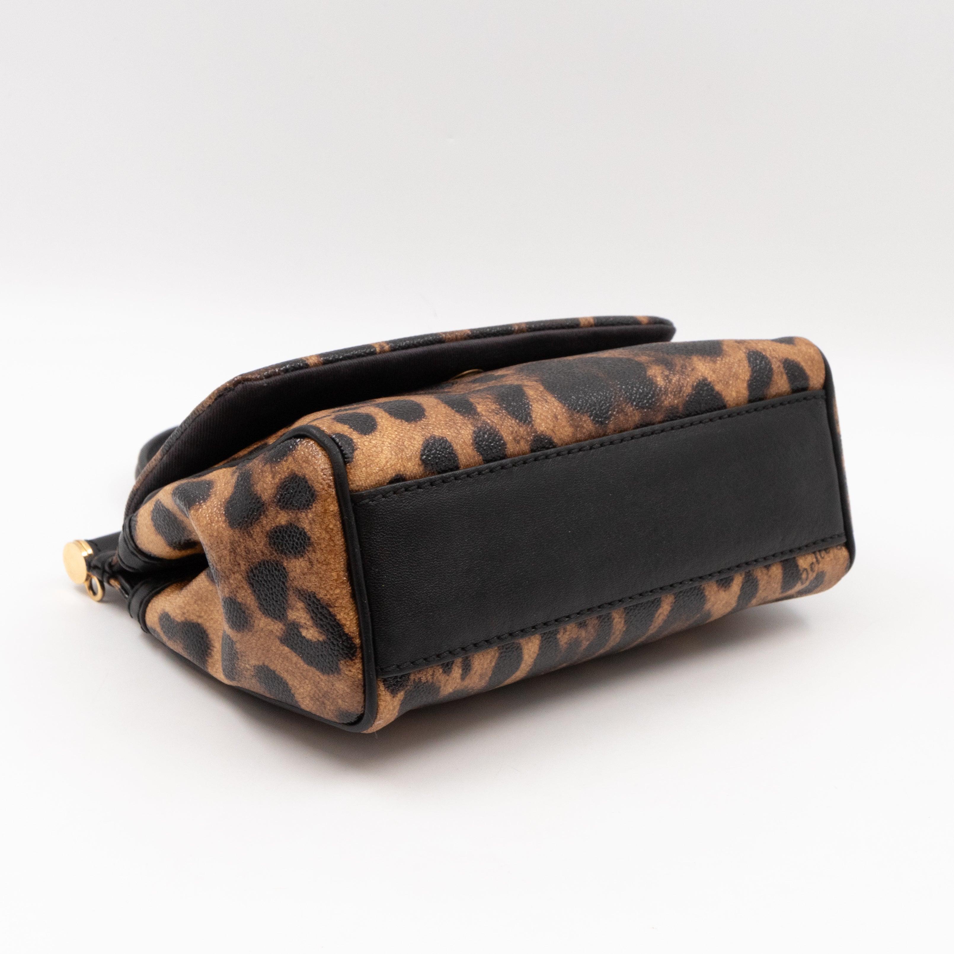 Sicily Mini Leopard Print Coated Canvas