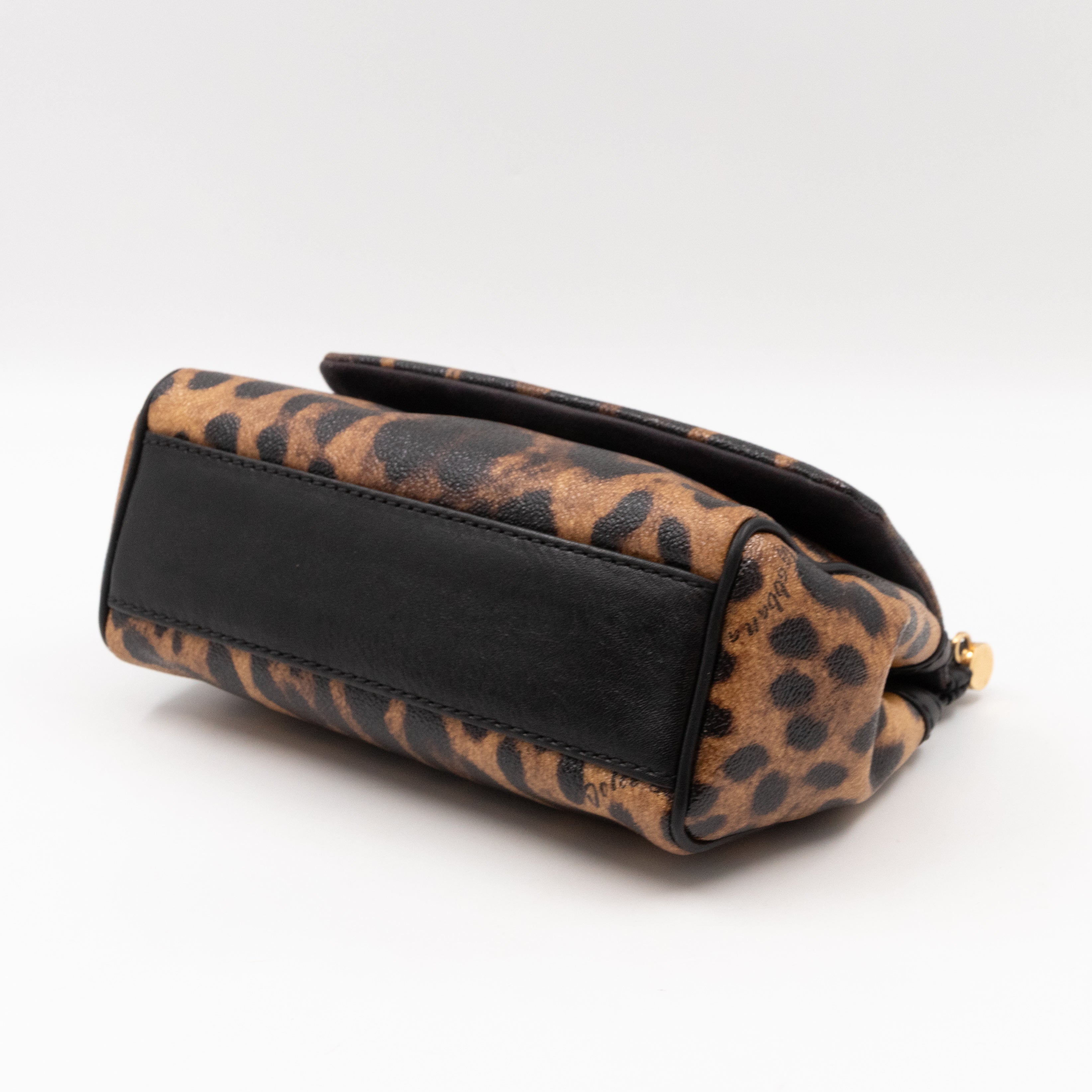 Sicily Mini Leopard Print Coated Canvas