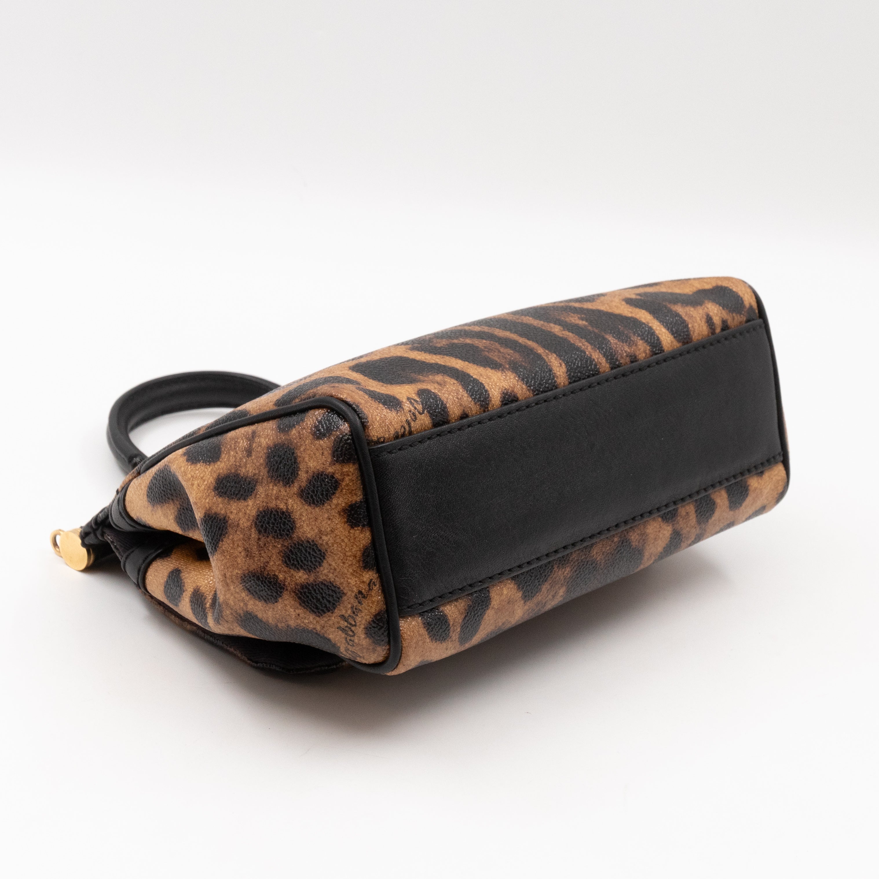 Sicily Mini Leopard Print Coated Canvas