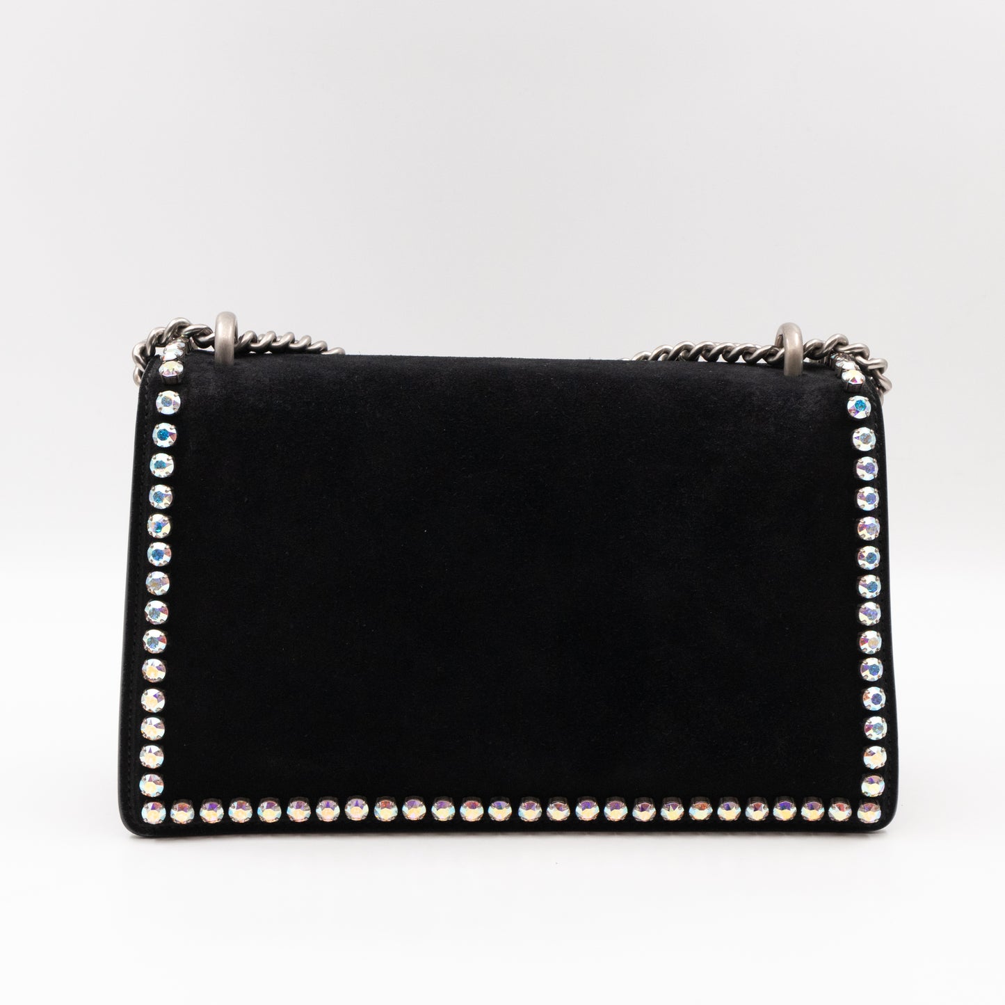 Dionysus Small Black Suede Leather with Crystal