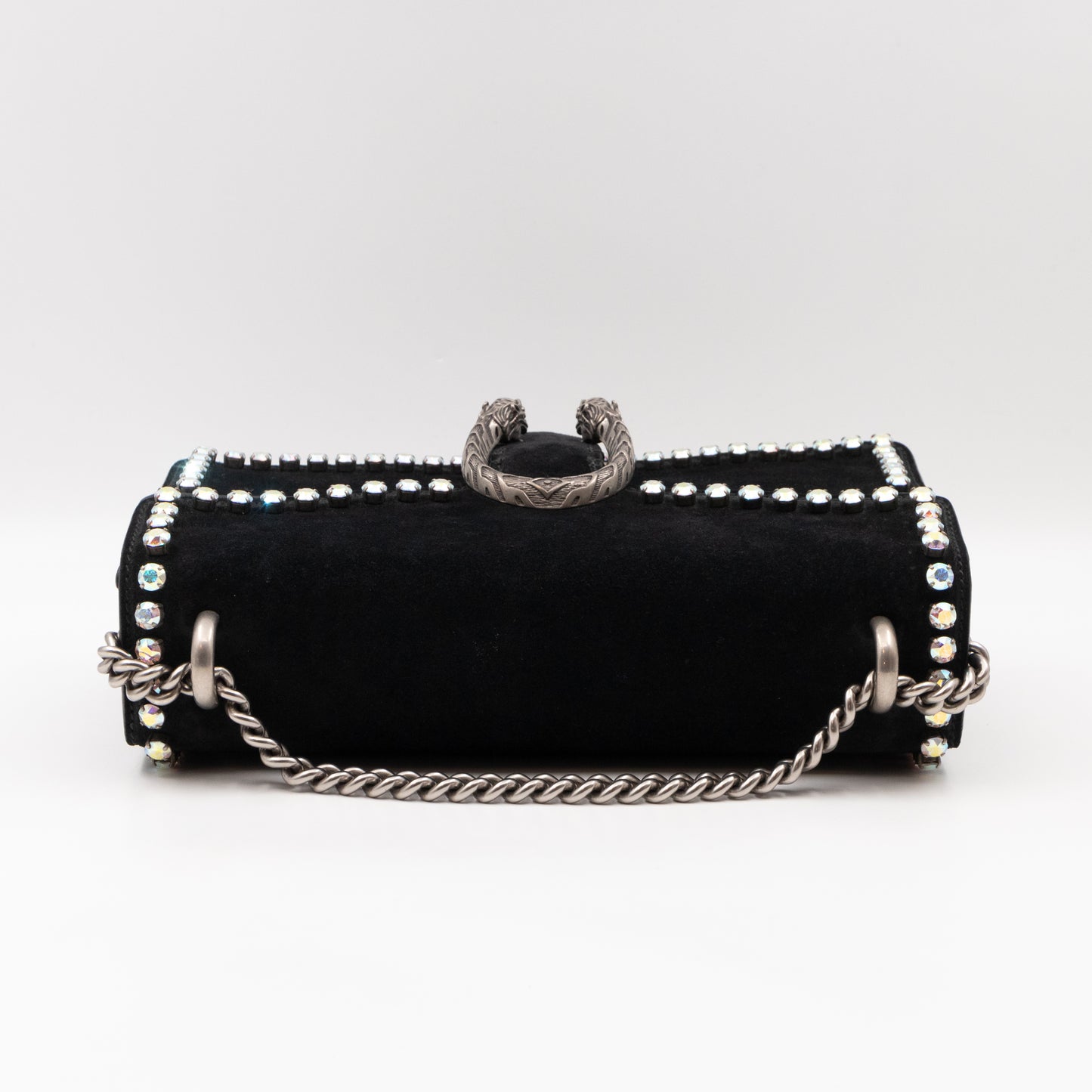 Dionysus Small Black Suede Leather with Crystal