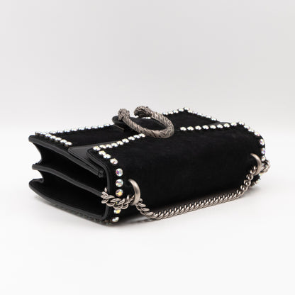 Dionysus Small Black Suede Leather with Crystal