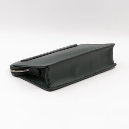 Porter Clutch Green Saffiano