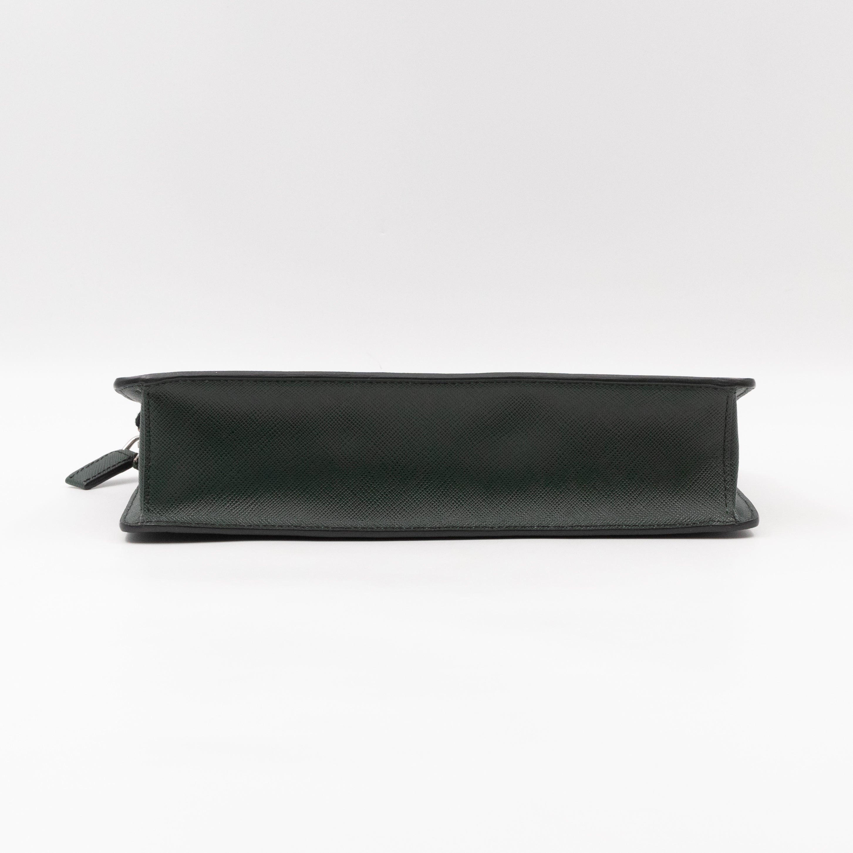 Porter Clutch Green Saffiano