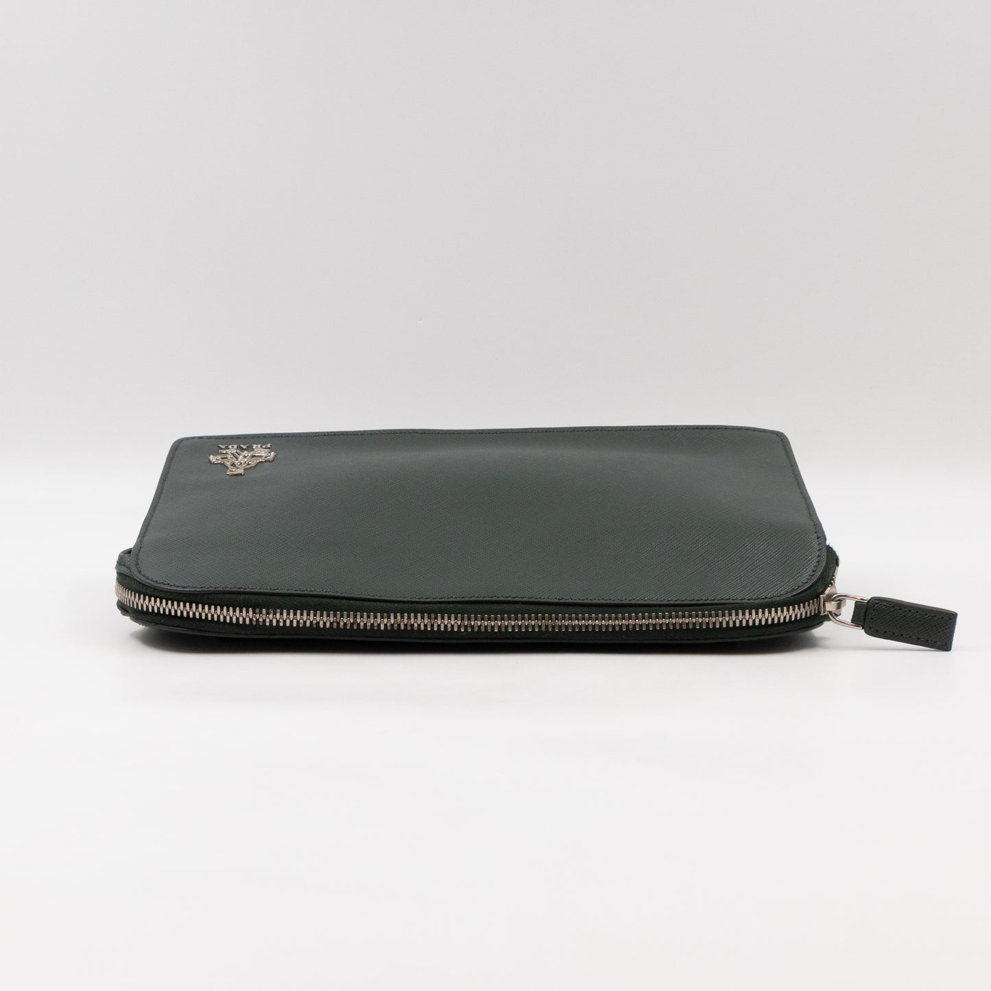 Porter Clutch Green Saffiano