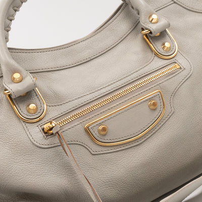 Classic City Metallic Edge Grey Leather