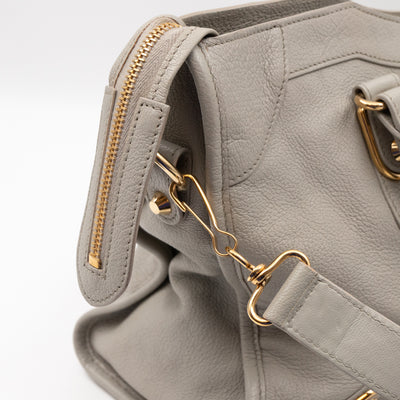 Classic City Metallic Edge Grey Leather