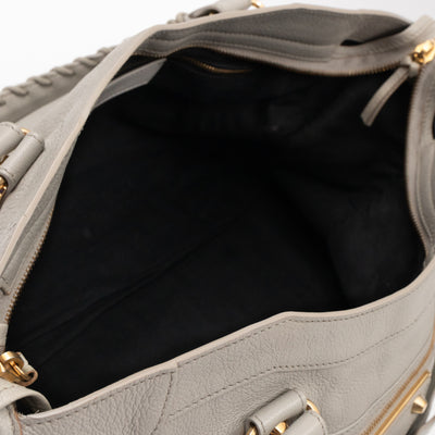 Classic City Metallic Edge Grey Leather