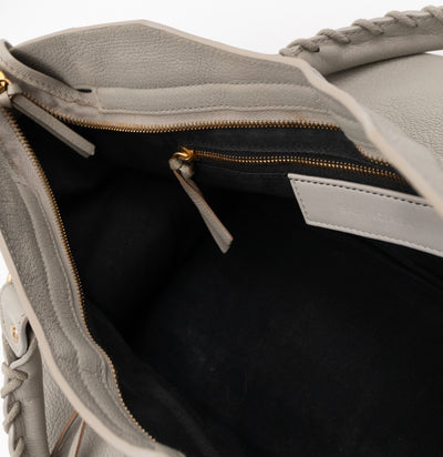 Classic City Metallic Edge Grey Leather