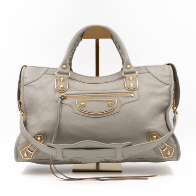 Classic City Metallic Edge Grey Leather