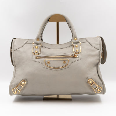 Classic City Metallic Edge Grey Leather