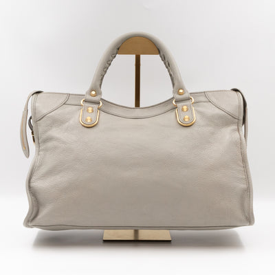 Classic City Metallic Edge Grey Leather