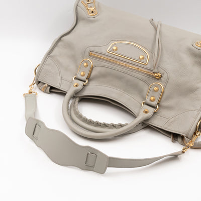 Classic City Metallic Edge Grey Leather