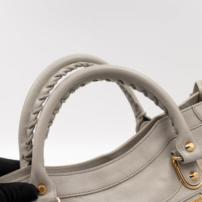 Classic City Metallic Edge Grey Leather