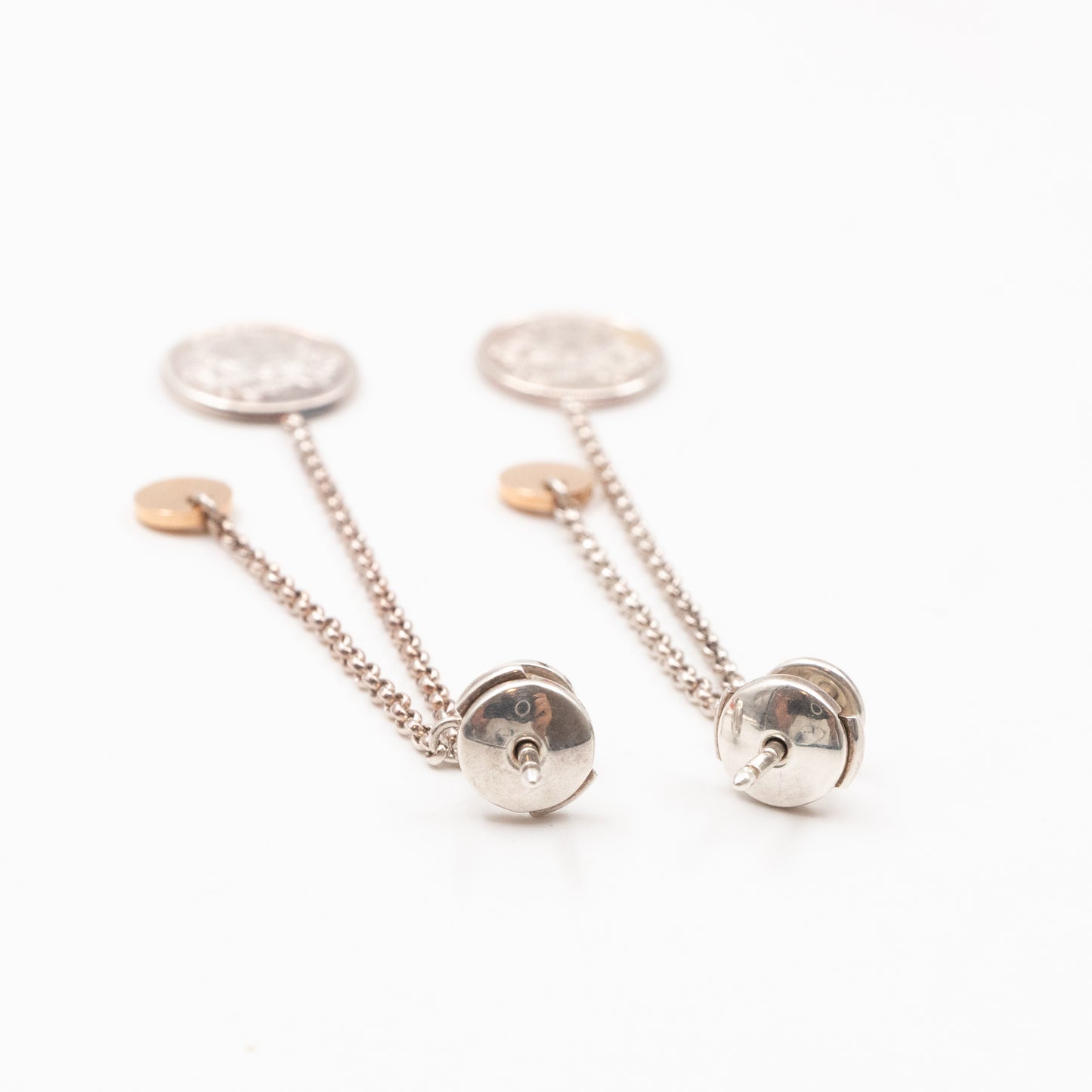 Ex-Libris Earrings 925 Silver & 18K Rose Gold