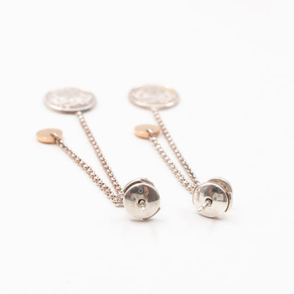 Ex-Libris Earrings 925 Silver & 18K Rose Gold