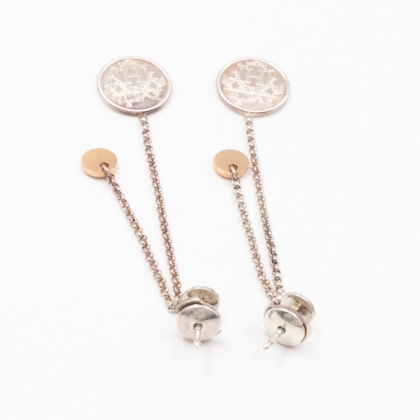 Ex-Libris Earrings 925 Silver & 18K Rose Gold