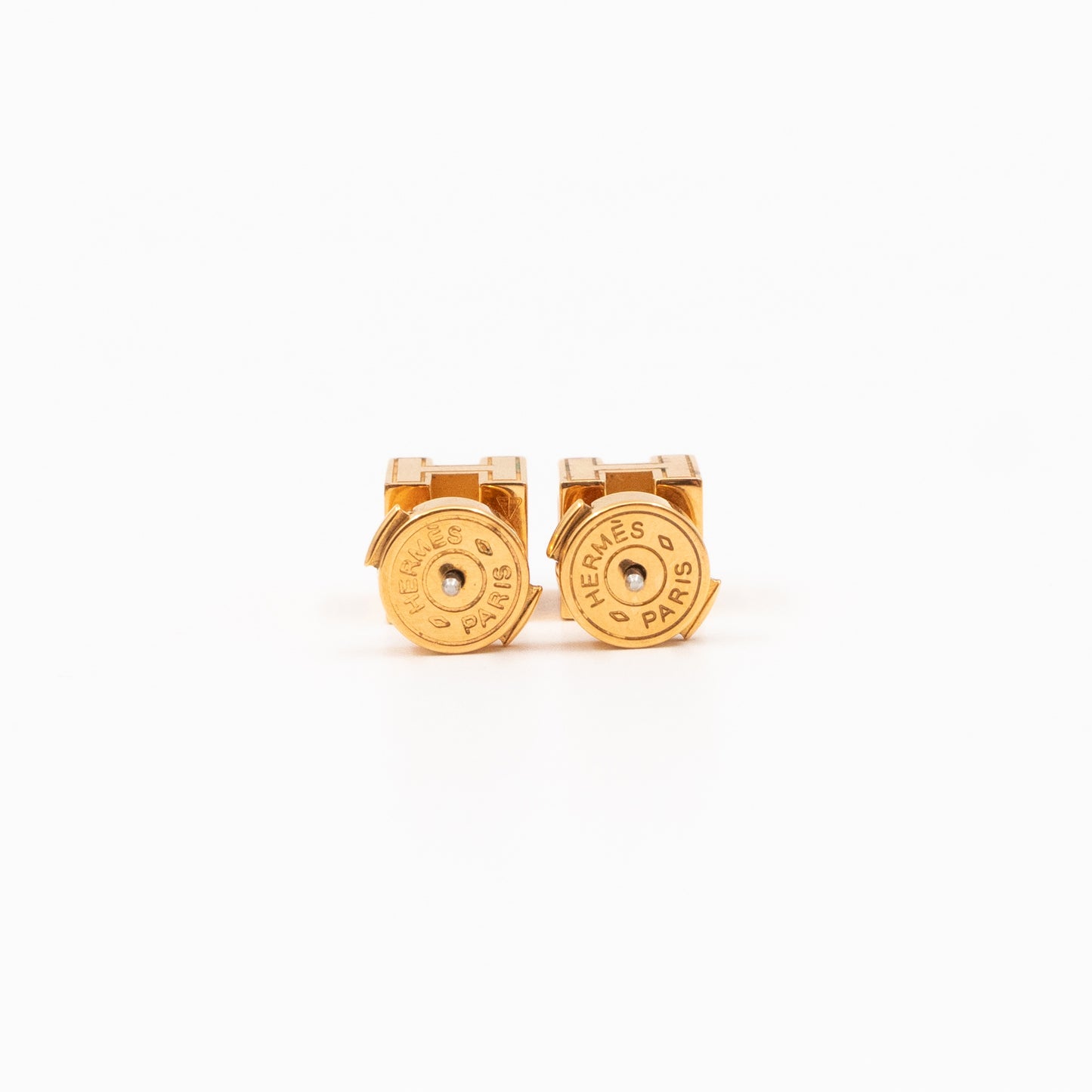 Cage d'H Earrings Blue Gold