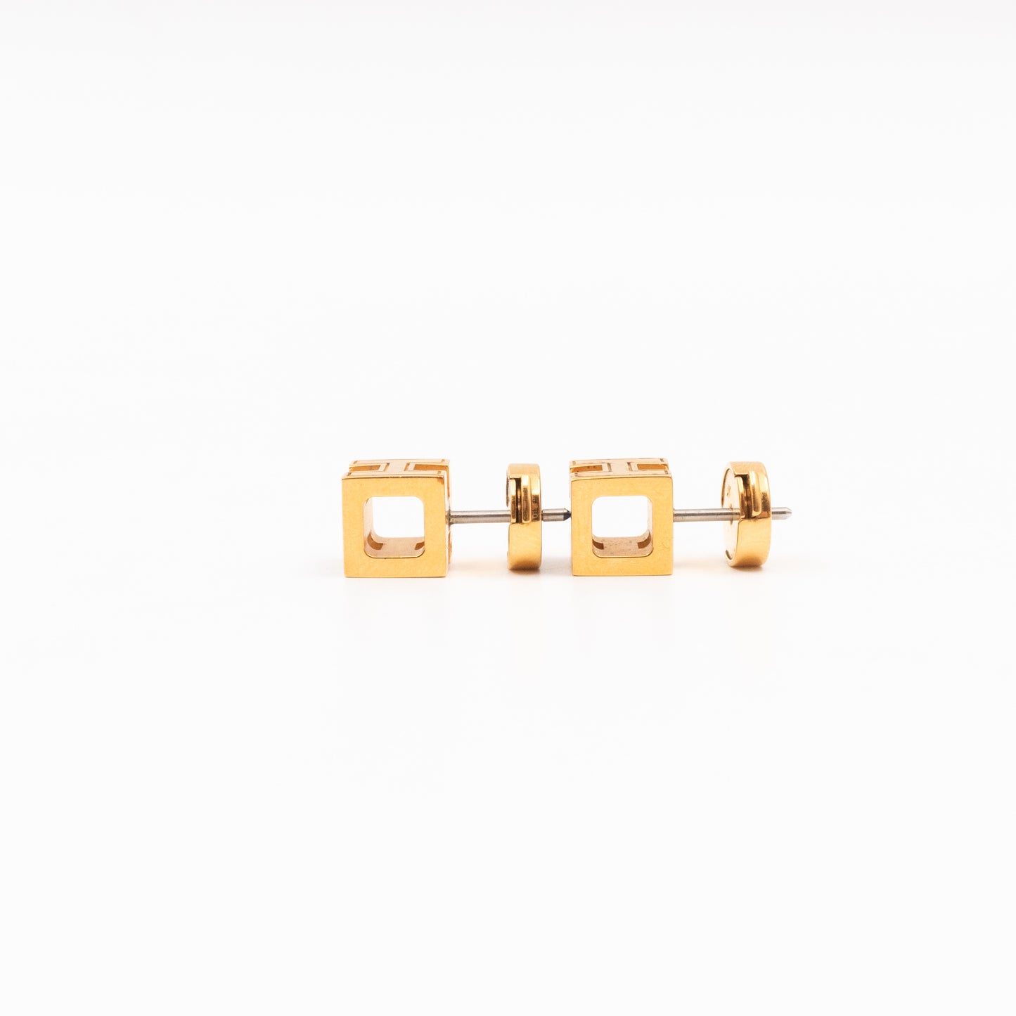 Cage d'H Earrings Blue Gold