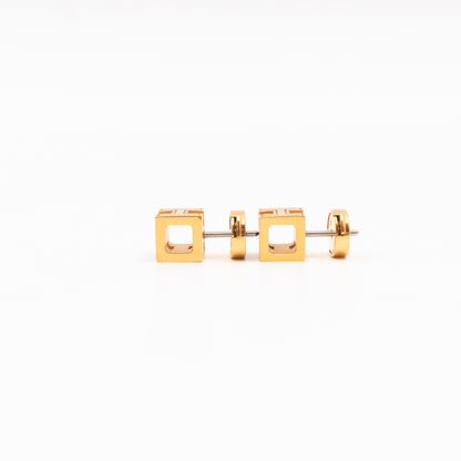 Cage d'H Earrings Blue Gold