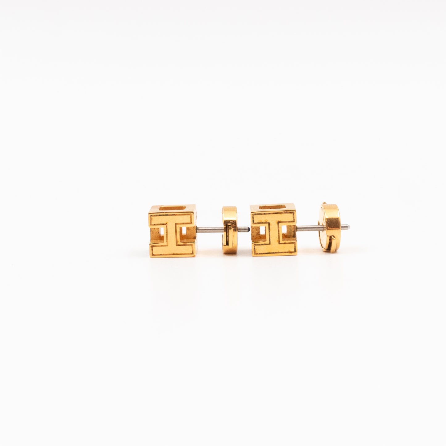 Cage d'H Earrings Blue Gold