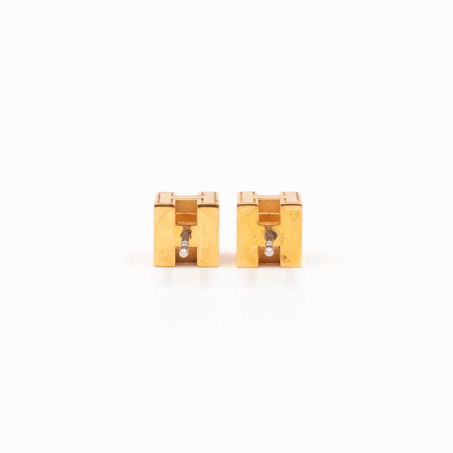 Cage d'H Earrings Blue Gold