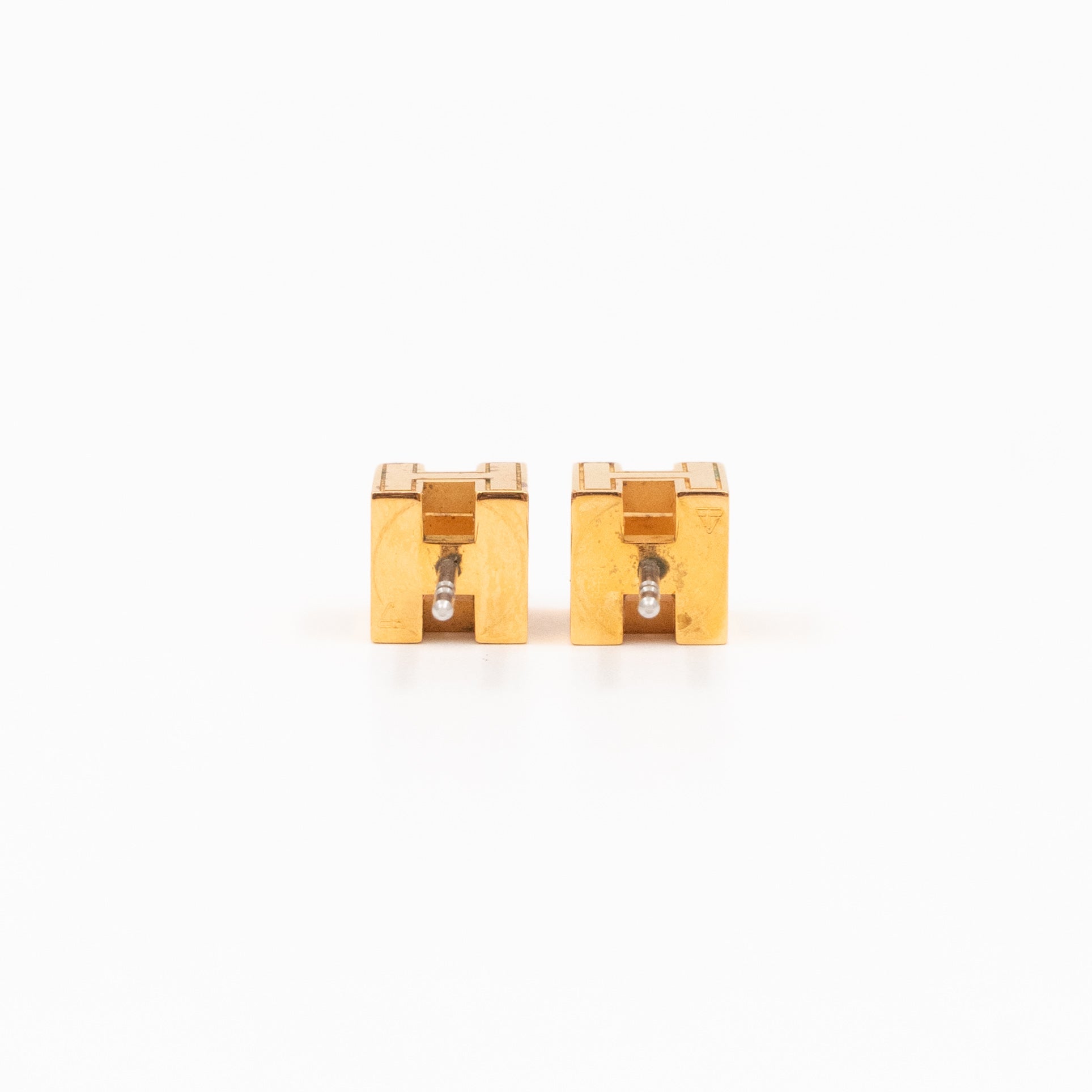 Cage d'H Earrings Blue Gold