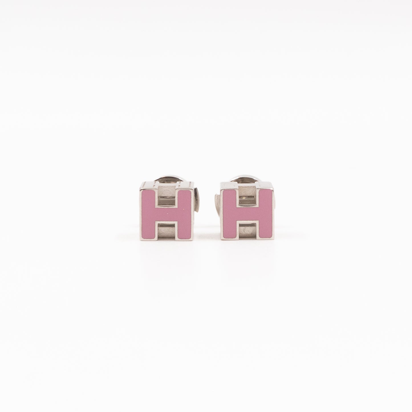 Cage d'H Earrings Pink Palladium