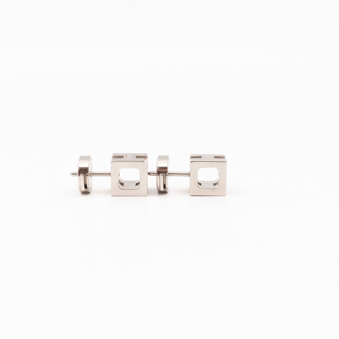 Cage d'H Earrings Pink Palladium