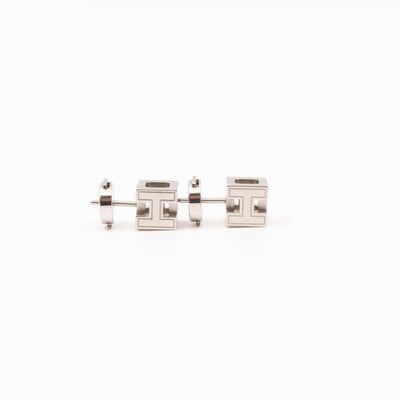 Cage d'H Earrings Pink Palladium