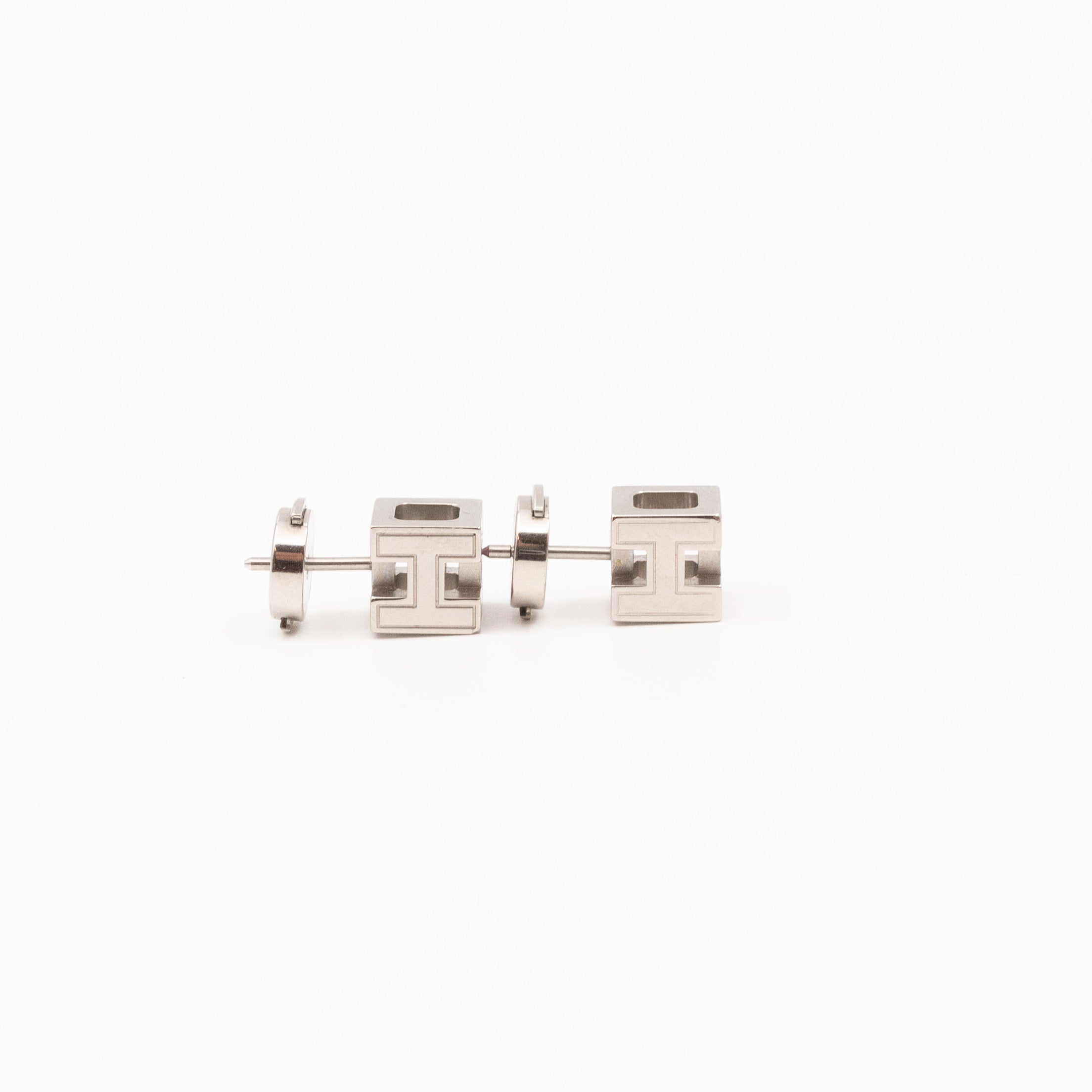 Cage d'H Earrings Pink Palladium