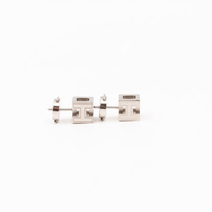 Cage d'H Earrings Pink Palladium