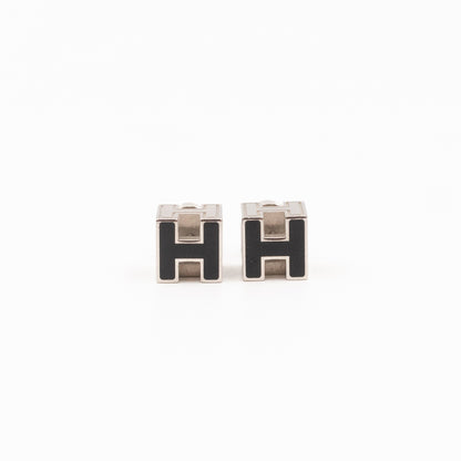 Cage d'H Earrings Black Palladium