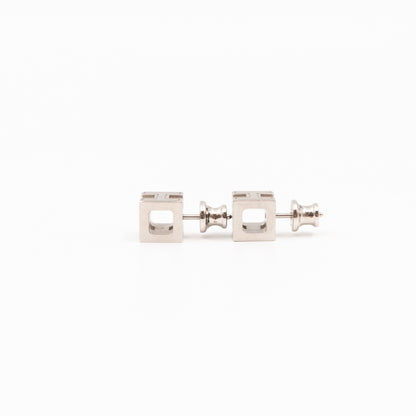 Cage d'H Earrings Black Palladium