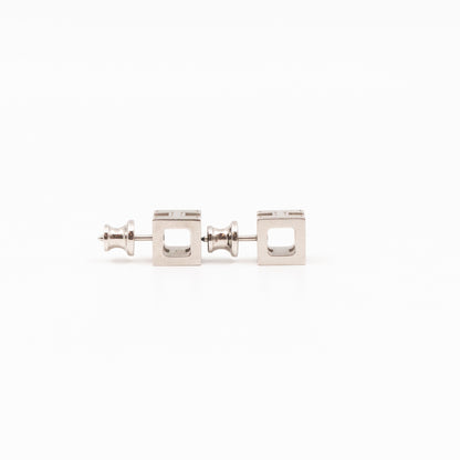 Cage d'H Earrings Black Palladium