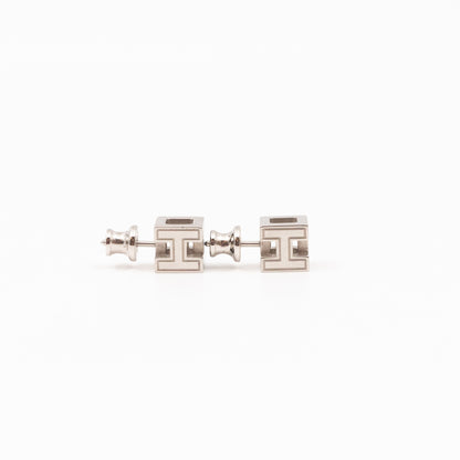 Cage d'H Earrings Black Palladium