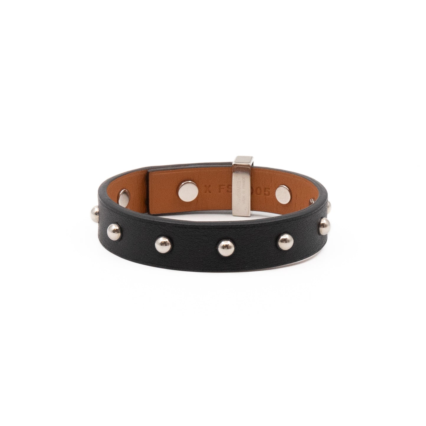 Swift Mini Black Studded Round Bracelet T2 Silver