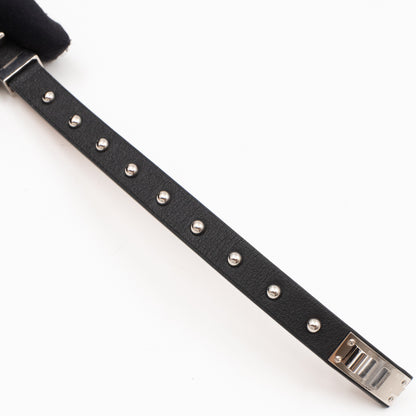 Swift Mini Black Studded Round Bracelet T2 Silver