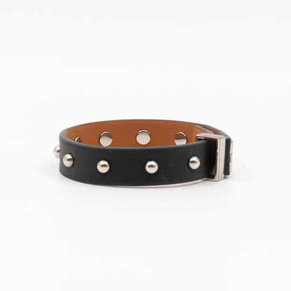 Swift Mini Black Studded Round Bracelet T2 Silver