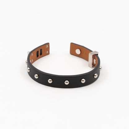 Swift Mini Black Studded Round Bracelet T2 Silver