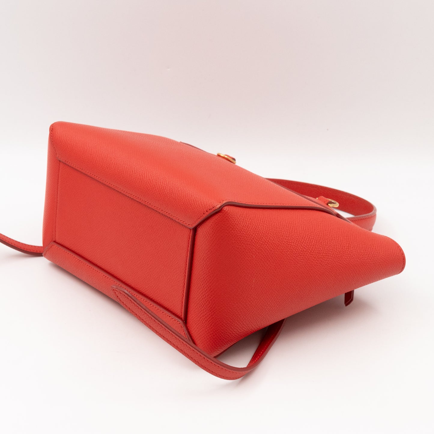 Nano Belt Bag Red Grained Leather