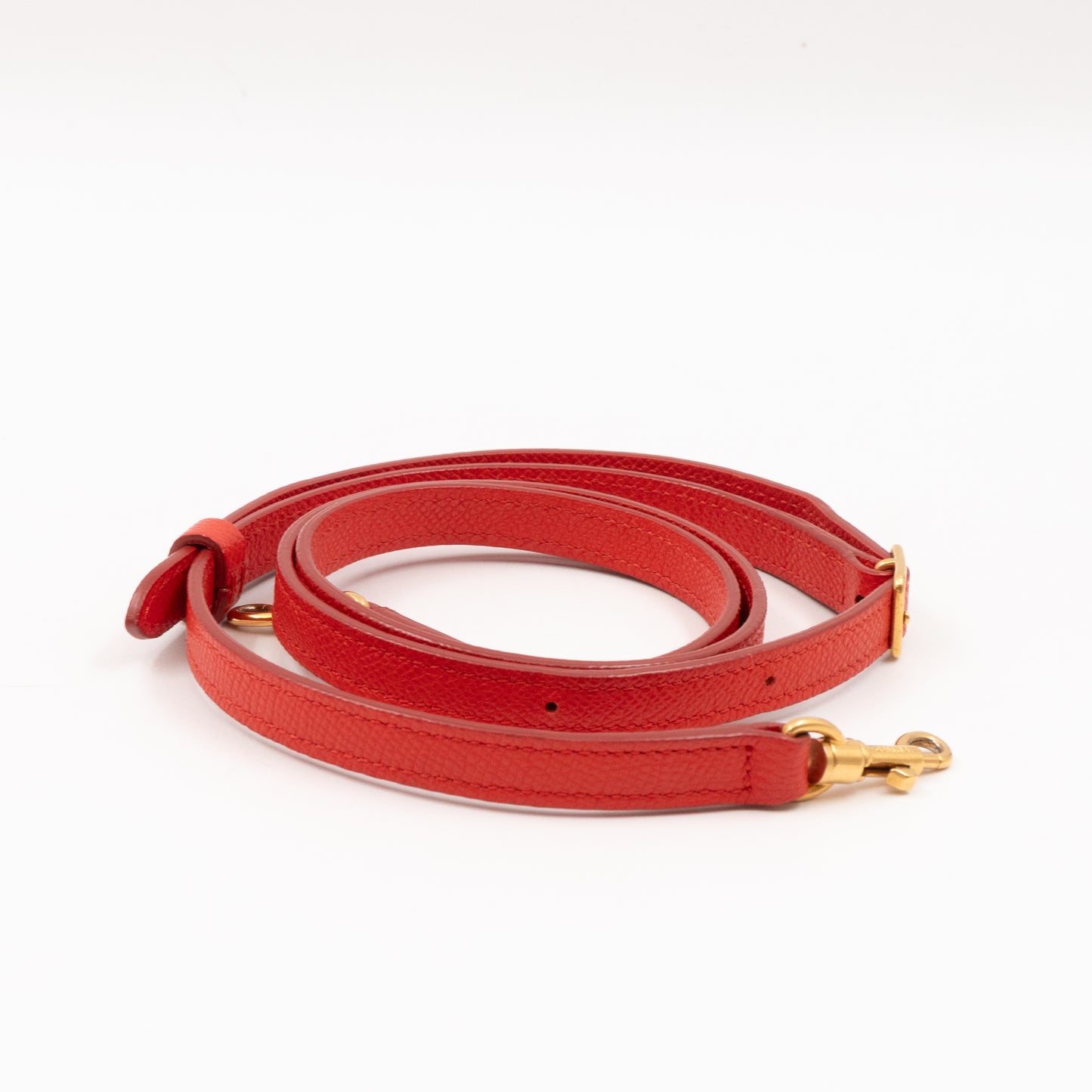 Nano Belt Bag Red Grained Leather