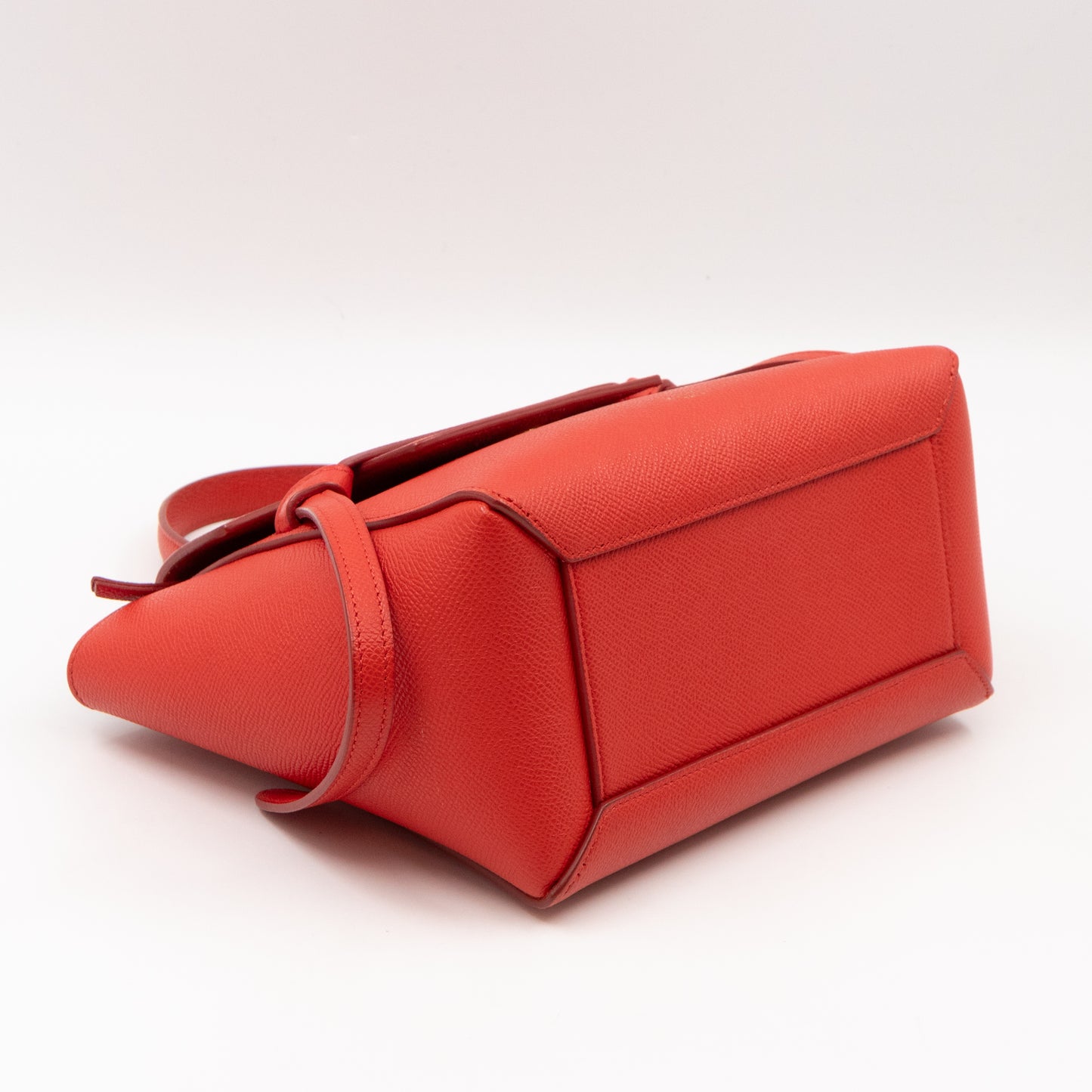 Nano Belt Bag Red Grained Leather