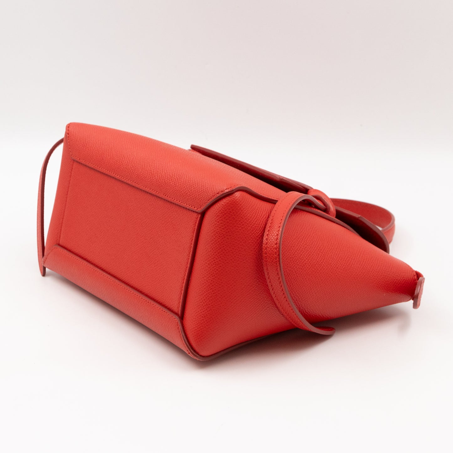 Nano Belt Bag Red Grained Leather