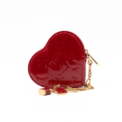 Heart Coin Purse Vernis Pomme d'Amour