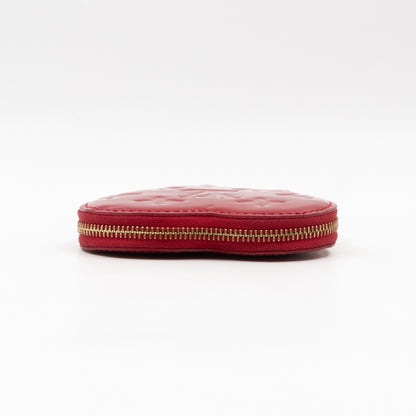 Heart Coin Purse Vernis Pomme d'Amour