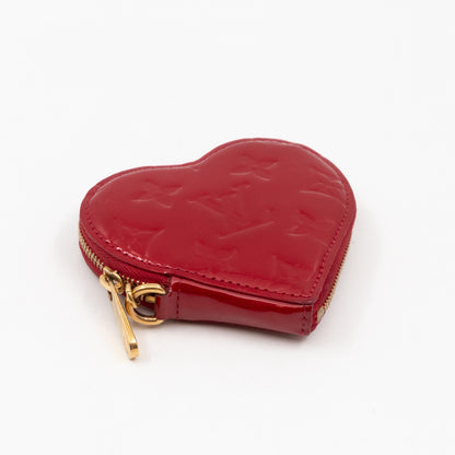 Heart Coin Purse Vernis Pomme d'Amour